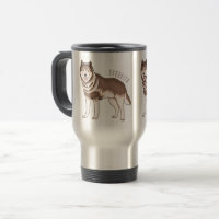Ilustração de desenho animado siberiano husky