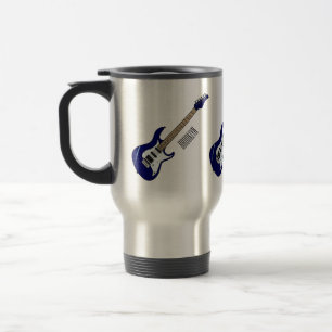 Caneca Térmica Ilustração de desenho de guitarra elétrica