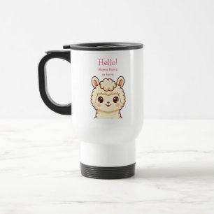 Caneca Térmica Ilustração de lhama fofa design