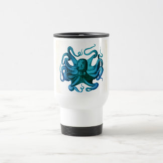 Caneca Térmica Ilustração de Octopus de Aquarela
