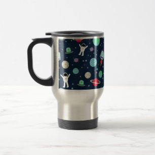Caneca Térmica ilustração de padrão espacial