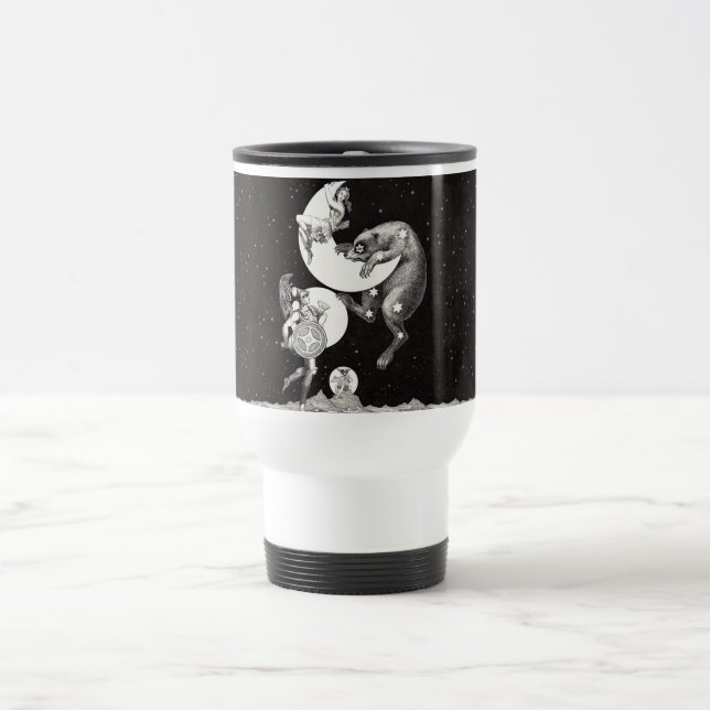 Caneca Térmica Ilustração Noturna do Deus do Universo da Lua Cele (Centro)