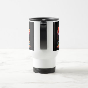 Caneca Térmica Ilustração Psicodélica de Cogumelo