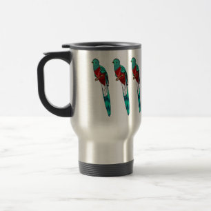 Caneca Térmica Ilustração quetzal de desenho animado de ave respo