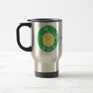 Caneca Térmica Imagem das bolhas de fruta de limão-branco