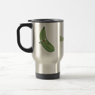 Caneca Térmica Imagem de animação feliz da abobrinha