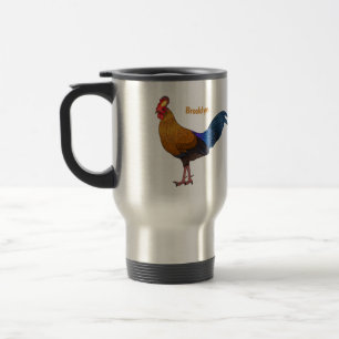 Caneca Térmica Imagem de desenho animado de aves de junglefowl no