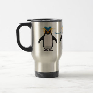 Caneca Térmica Imagem do desenho animado de pinguim macarrão-bra