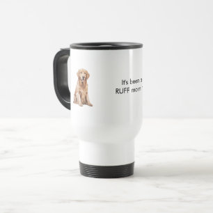 Caneca Térmica Imagem engraçada de cachorro em aquarela