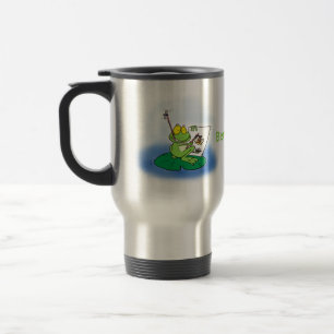 Caneca Térmica Imagem engraçada e engraçada do desenho do sapo ve