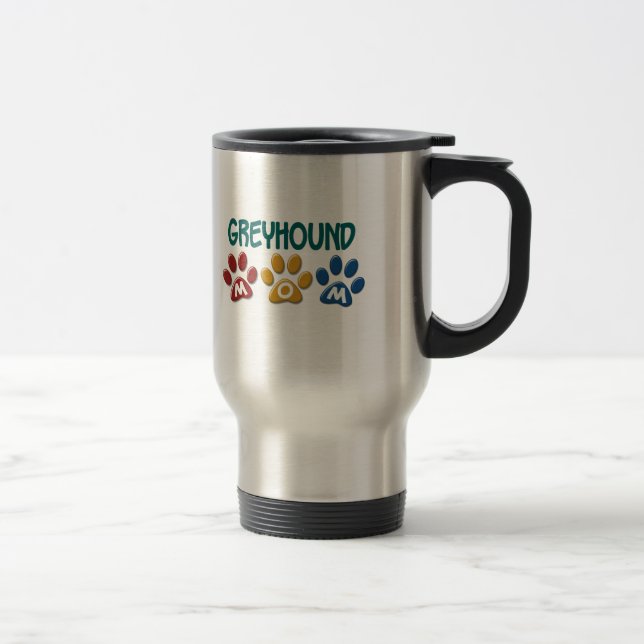 Caneca Térmica Impressão 1 da pata da mamã do GALGO (Direita)