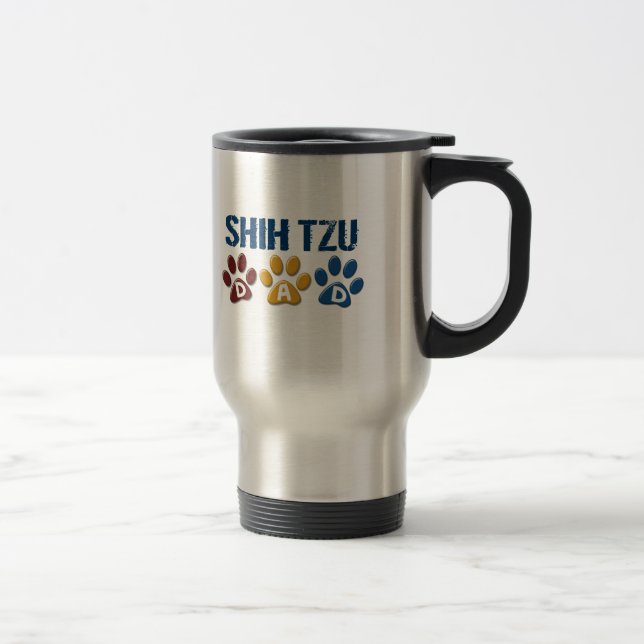 Caneca Térmica Impressão 1 da pata do pai de SHIH TZU (Direita)