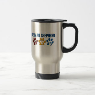 Caneca Térmica Impressão 1 da pata do pai do GERMAN SHEPHERD