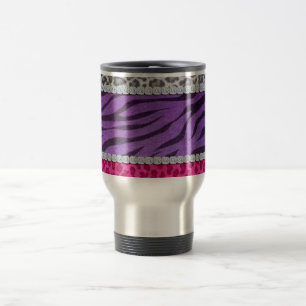 Caneca Térmica Impressão animal do diamante feminino