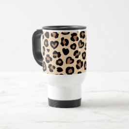 Caneca Térmica Impressão Animal, Leopardo Castanho, Manchas de Ch