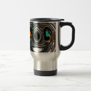 Caneca Térmica Impressão Artística Texturizada de Zebra com Doodl