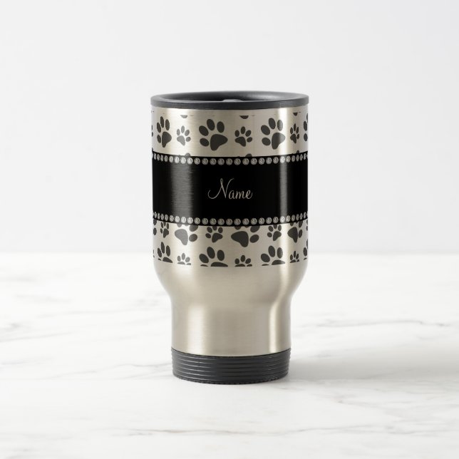 Caneca Térmica Impressão branco conhecido personalizado da pata (Centro)