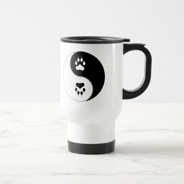 Caneca Térmica Impressão da pata de Ying Yang (Direita)