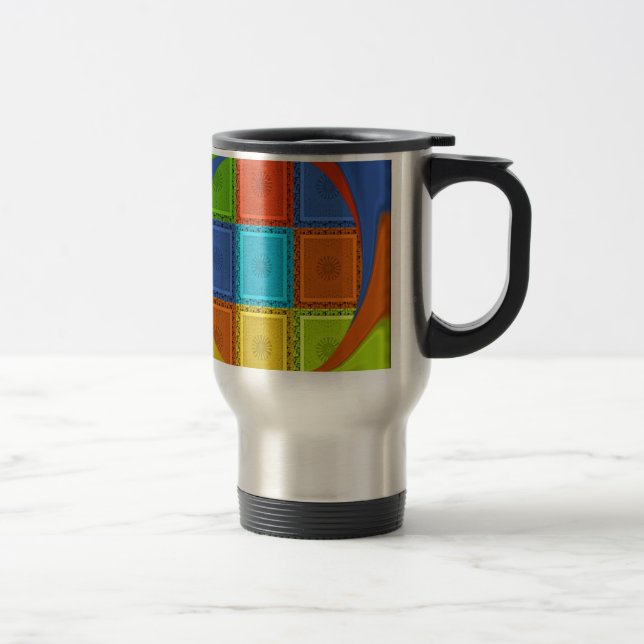 Caneca Térmica Impressão de Arranjo Rivante Verificado (Direita)