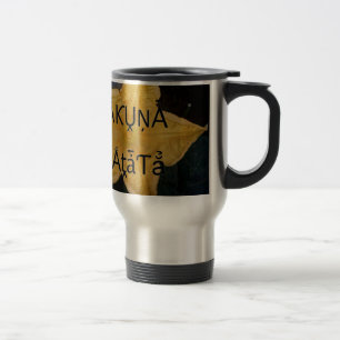 Caneca Térmica Impressão de Arte do Ouro Star Hakuna Matata