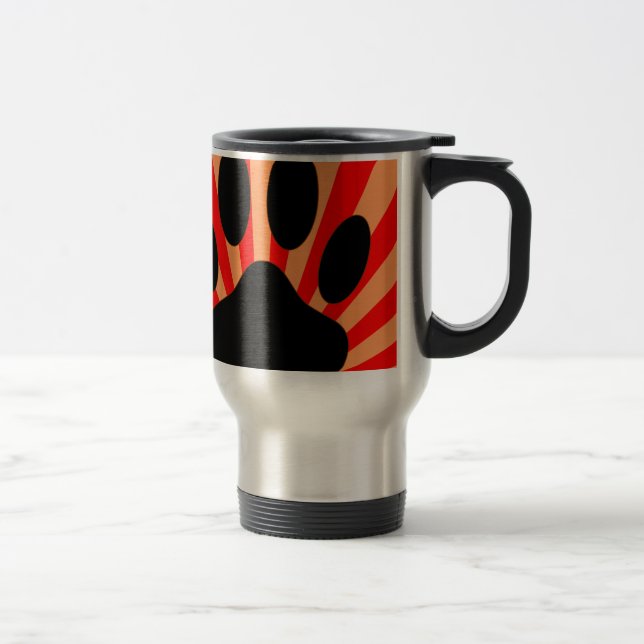 Caneca Térmica Impressão de Pata de Cachorro Radiante (Direita)