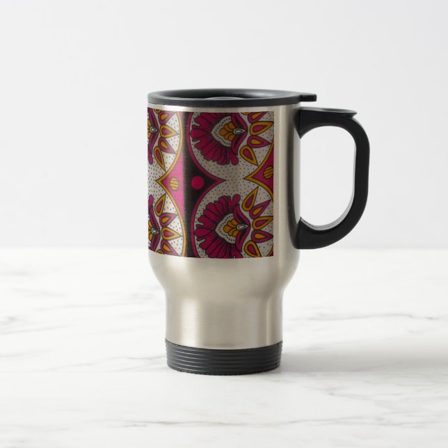Caneca Térmica Impressão de Tecido de Motif Art,  Africano Colori (Direita)