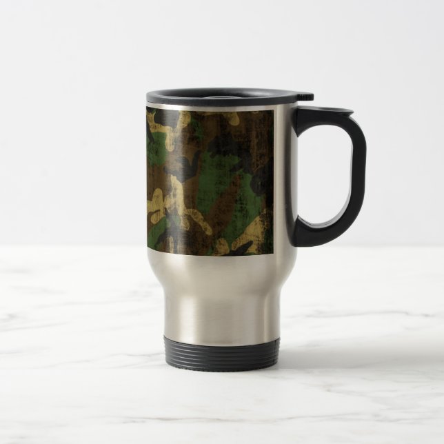 Caneca Térmica Impressão do teste padrão da camuflagem do Grunge (Direita)