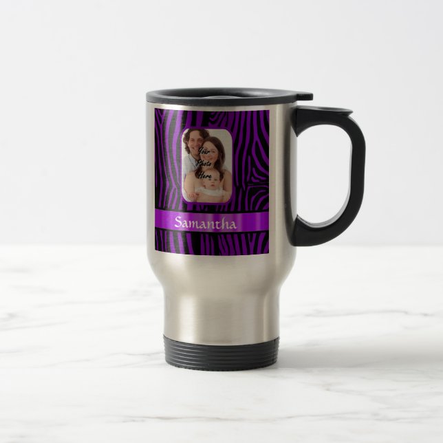 Caneca Térmica Impressão em zebra roxa (Direita)