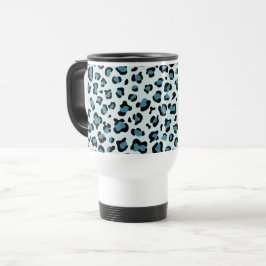 Caneca Térmica Impressão Leopardo, Manchas Leopardo, Leopardo Azu