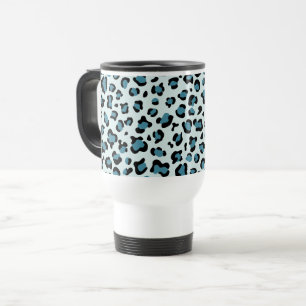 Caneca Térmica Impressão Leopardo, Manchas Leopardo, Leopardo Azu