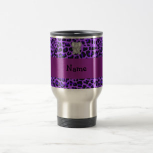 Caneca Térmica Impressão roxo personalizado do leopardo do