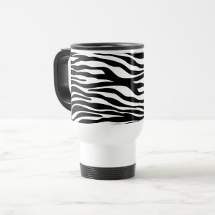 Caneca Térmica Impressão Zebra, Banhas Zebra, Preto E Branco