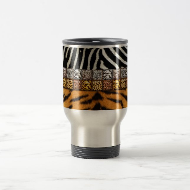 Caneca Térmica Impressões do safari (Centro)