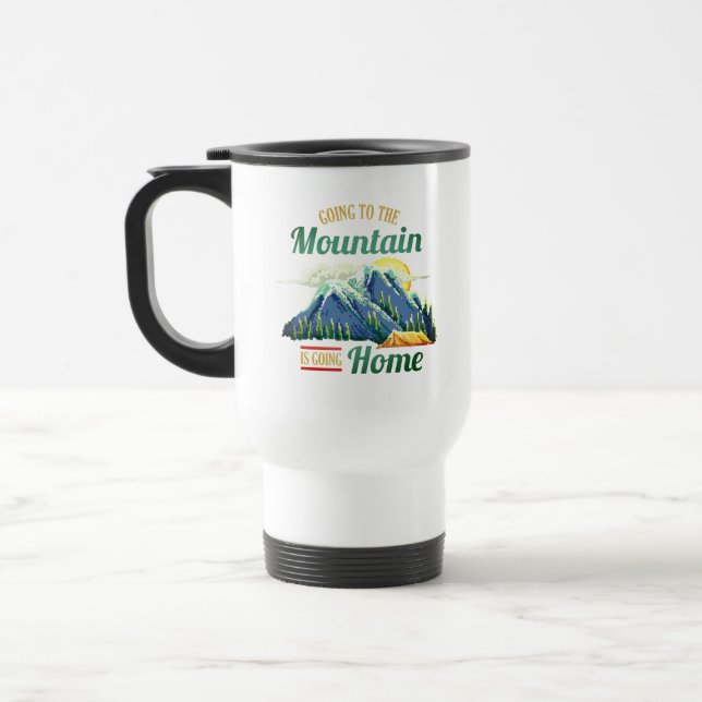 Caneca Térmica Indo para a Montanha Selvagem (Esquerda)