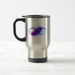 Caneca Térmica Infinidade com pena roxa