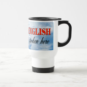 Caneca Térmica Inglês falado aqui terra nublada