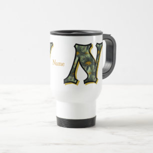 Caneca Térmica Inicial Monograma Daisy N Personalizado