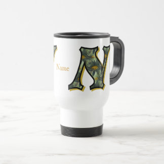 Caneca Térmica Inicial Monograma Daisy N Personalizado