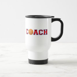 Caneca Térmica Insígnias agradáveis do basquetebol do treinador