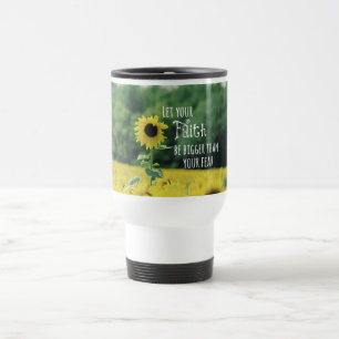 Caneca Térmica Inspiração: Deixe sua fé ser maior do que o medo