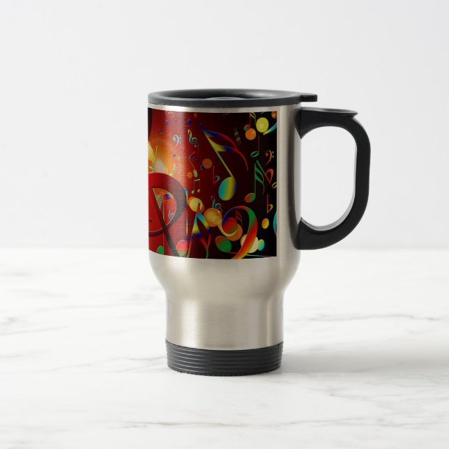 Caneca Térmica Instrumentos das notas da canção & da dança do (Direita)