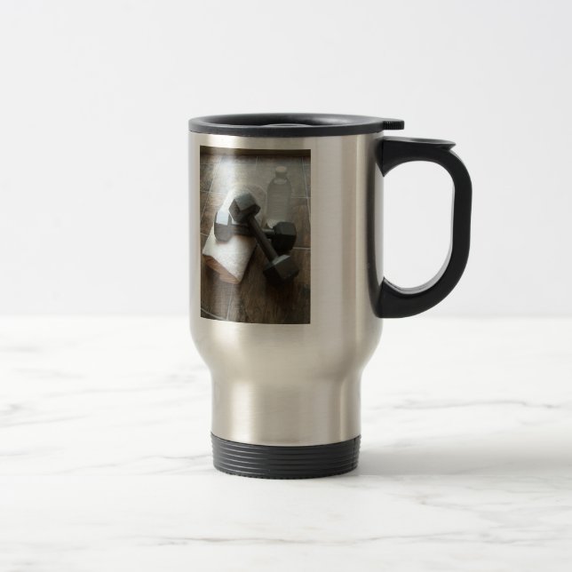 Caneca Térmica Instrutor ou toalha & água pessoal de Dumbells da (Direita)