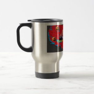 Caneca Térmica Invertendo hambúrgueres e condados Trump