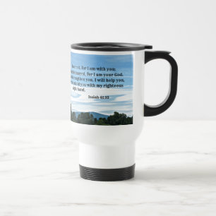 Caneca Térmica Isaiah 41:10 Não tem medo de eu estar com você...