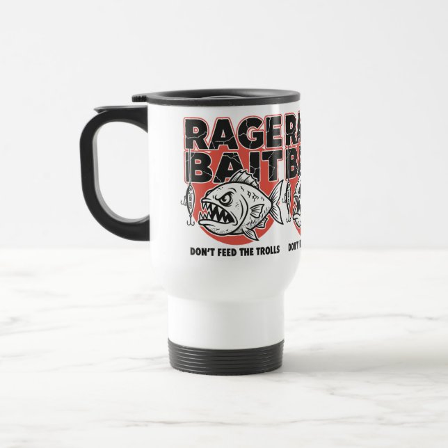 Caneca Térmica Isca de Raiva, Não Alimente os Trolls (Esquerda)