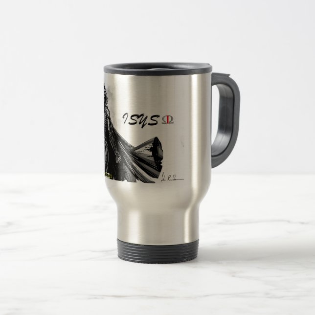 Caneca Térmica ISYS OMEGA ANO 4000 versão "AÇO" (Frente Esquerda)