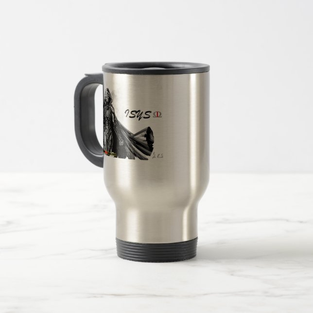 Caneca Térmica ISYS OMEGA ANO 4000 versão "AÇO" (Frente Esquerda)