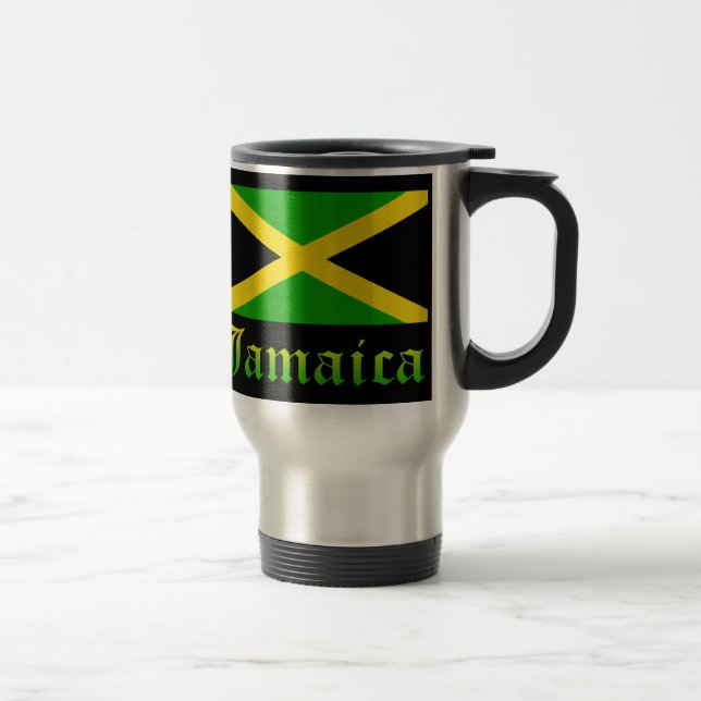 Caneca Térmica Jamaica Flag, Black, Green and Yellow (Direita)