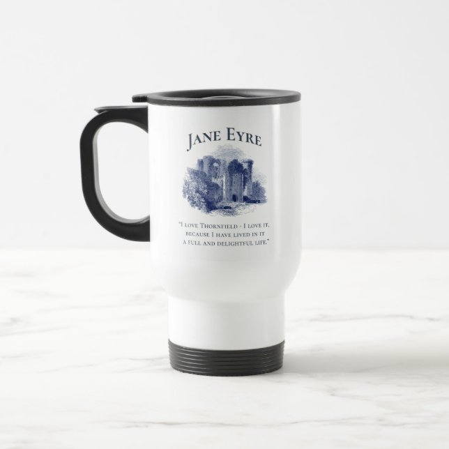 Caneca Térmica Jane Eyre - I Love Thornfield - Castle (Esquerda)