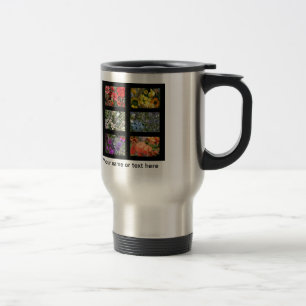 Caneca Térmica Jardim da Flor da Janela de Vidro Preto